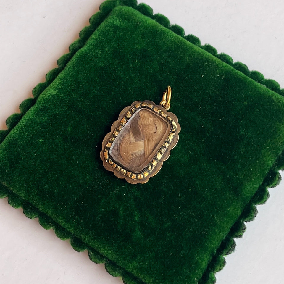 Early 19th c. Hair Locket Pendant