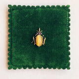 c. 1900s Tigers Eye Beetle Conversion Pendant