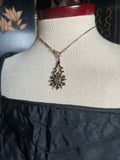 c. 1870s Crescent Moon Star 14k Gold + Onyx Hair Locket Pendant