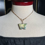 Mid-19th c. 14k Gold Enamel Locket with Hair