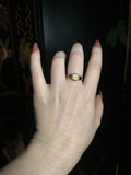 1875 'In Memory Of' 18k Gold Mourning Ring 'AG'