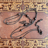 Antique Gunmetal Long Guard Chain w/ Metal Spheres