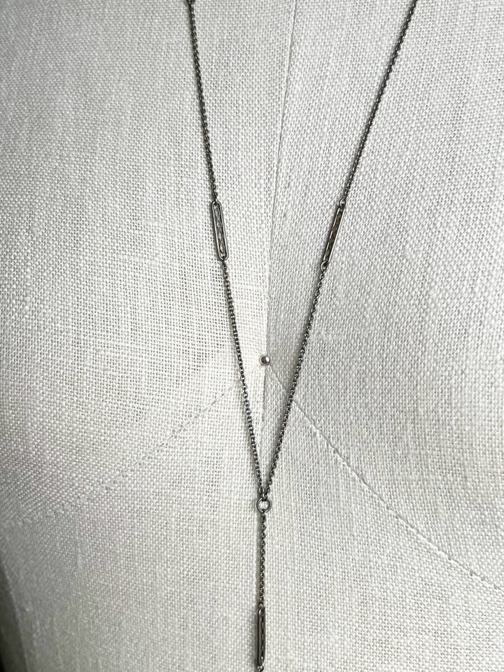 c. 1910s-1920s Sterling Silver Lorgnette + Chain