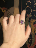 c. 1920s-1930s 10k White + Yellow Gold Amethyst Ring