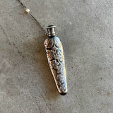 c. 1910s Sterling Silver Perfume Bottle Necklace