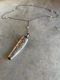 c. 1910s Sterling Silver Perfume Bottle Necklace