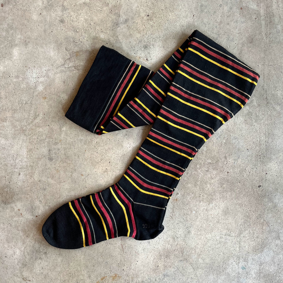 Late 19th-Early 20th c. Striped Cotton Stockings
