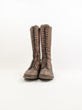 1900s-1910s Tall Brown Lace Up Boots | Approx Size 7-7.5
