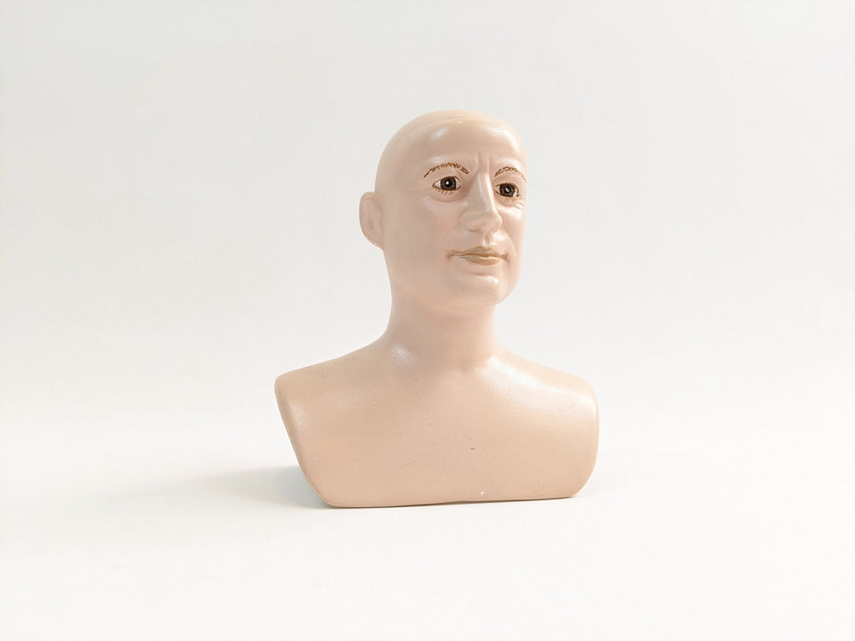 Vintage Porcelain Male Doll Bust