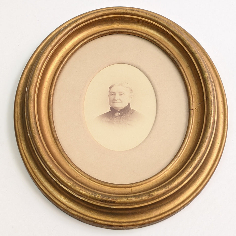 Large Antique Framed Photograph of a Lady