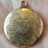 1912 Gold Filled Monogrammed Locket with Photos