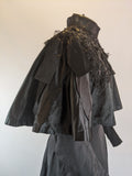 Victorian Black Silk Beaded Capelet