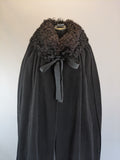 1920s Corduroy Cape with Curly Wool Collar