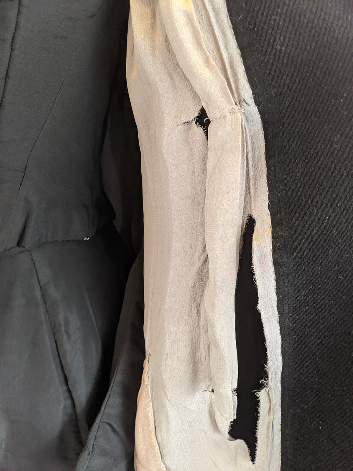 1920s Corduroy Cape with Curly Wool Collar