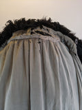 1920s Corduroy Cape with Curly Wool Collar