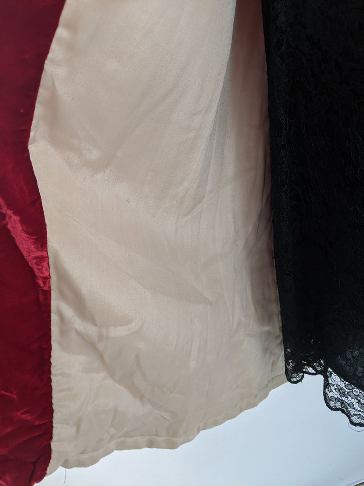 1930s Red Velvet Opera Coat | XS - Small