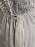 Edwardian White Cotton Lace Gown