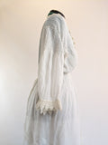 Edwardian White Cotton Lace Gown