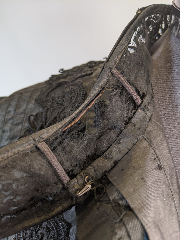1890s Black Taffeta Bodice