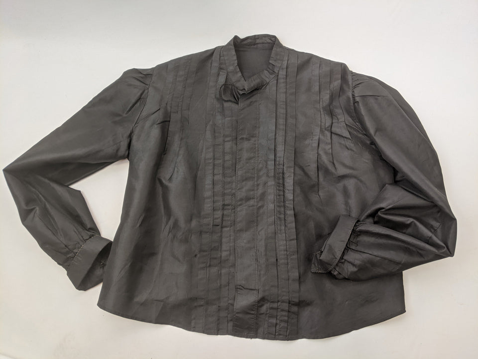 Edwardian Black Taffeta Shirtwaist