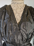 1910s Black Taffeta Gown | 28" waist