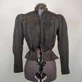 Late Victorian Mourning Bodice | Grape Motif