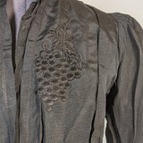 Late Victorian Mourning Bodice | Grape Motif