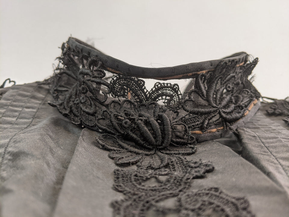 1890s Black Taffeta Bodice