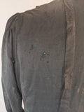 1900s Black Cotton Shirtwaist