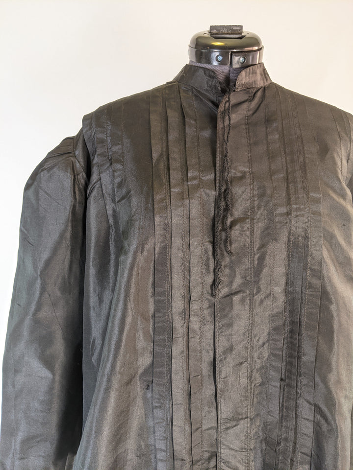 Edwardian Black Taffeta Shirtwaist