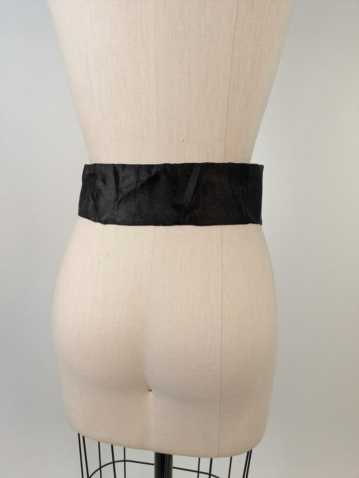 1910s Black Silk Belt