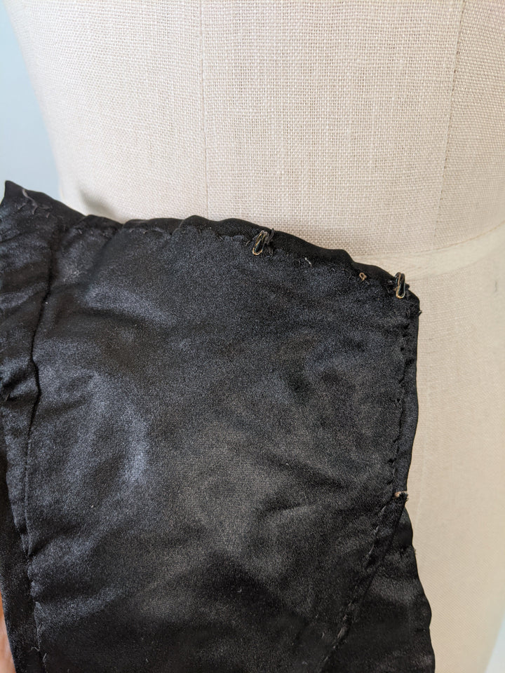 1910s Black Silk Belt