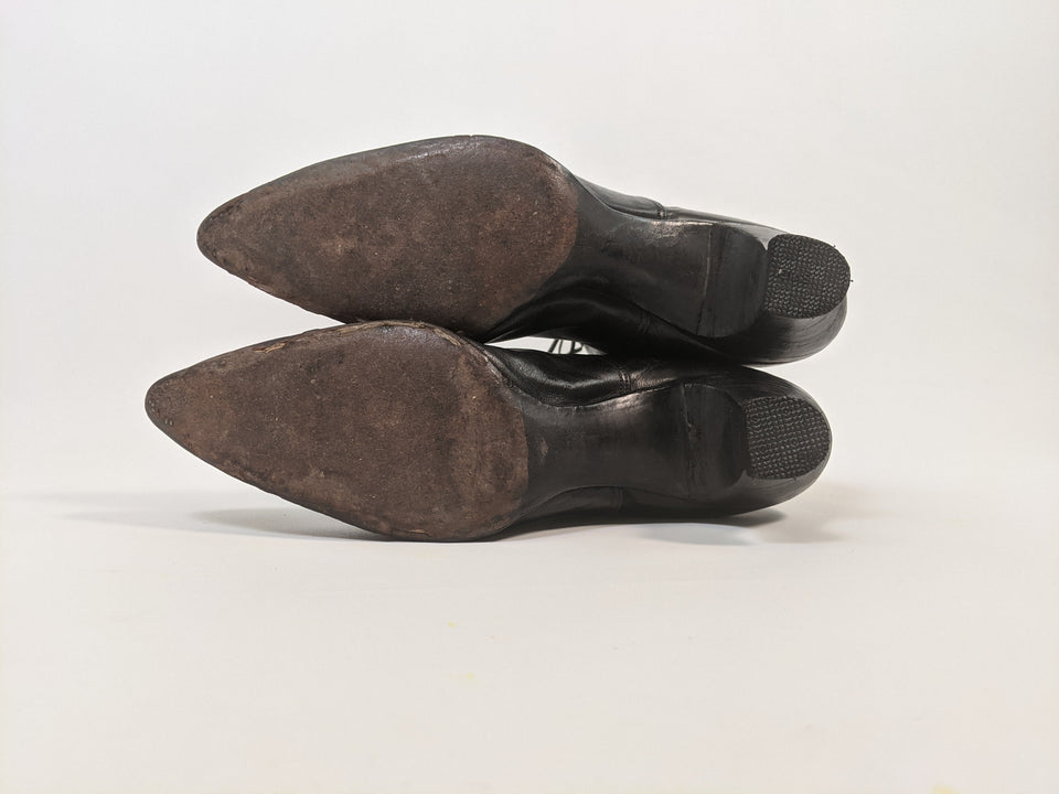 1910s-20s Black Boots | Approx Sz 7