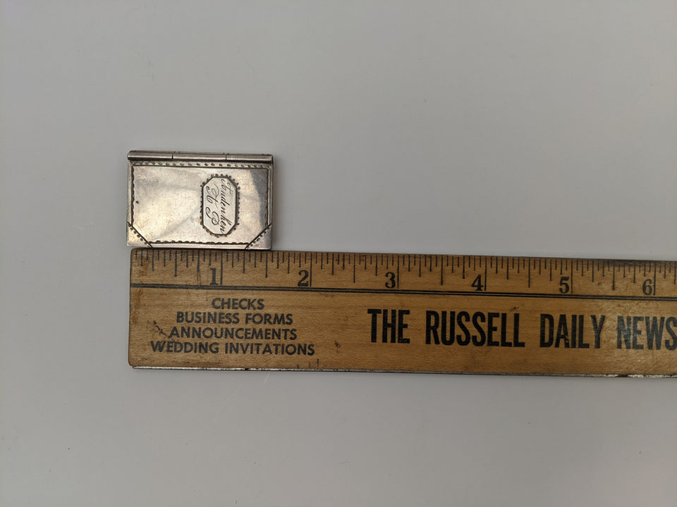 1860 Silver Book Pillbox or Snuffbox