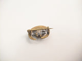 1910s Gold Nugget Style Moon Brooch
