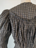 1890s Black Wrapper Dress