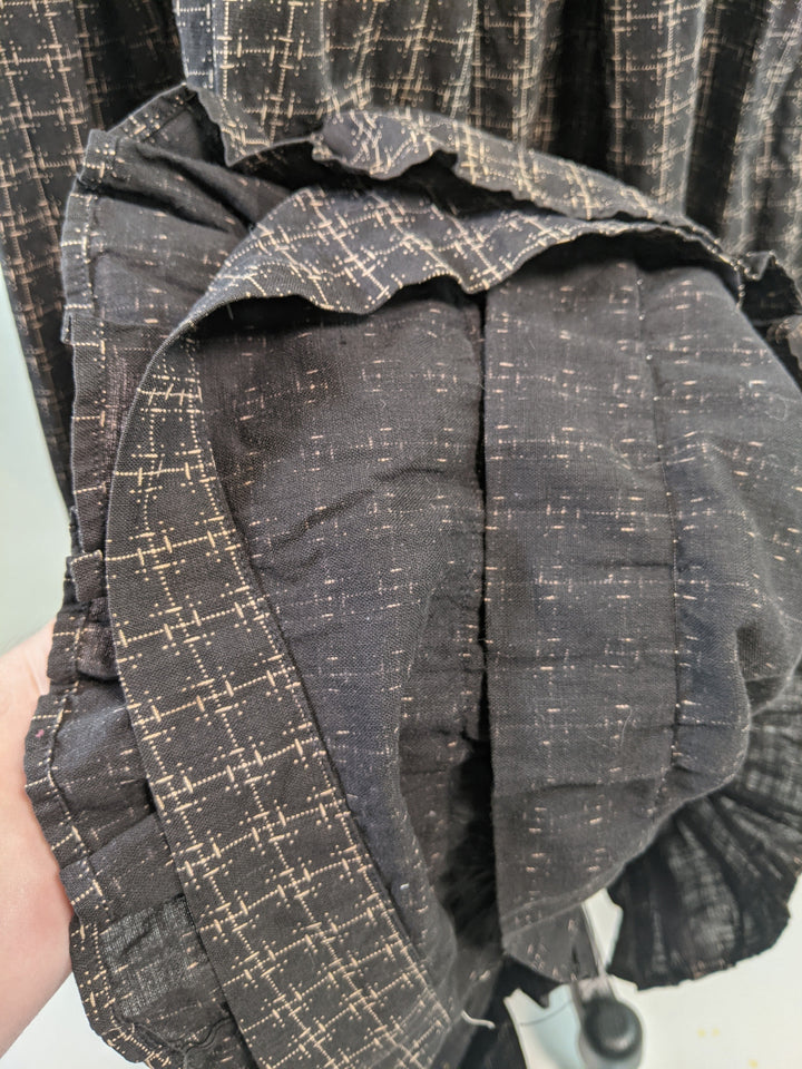 1890s Black Wrapper Dress