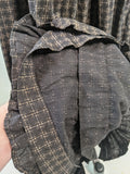 1890s Black Wrapper Dress
