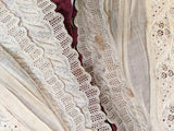 1880s Beige + Maroon Bodice