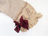1880s Beige + Maroon Bodice