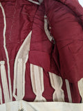 1880s Beige + Maroon Bodice