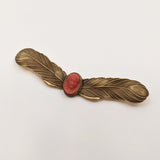 Art Nouveau Feathered Cameo Brooch