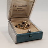 9k Gold Garnet Snake Ring
