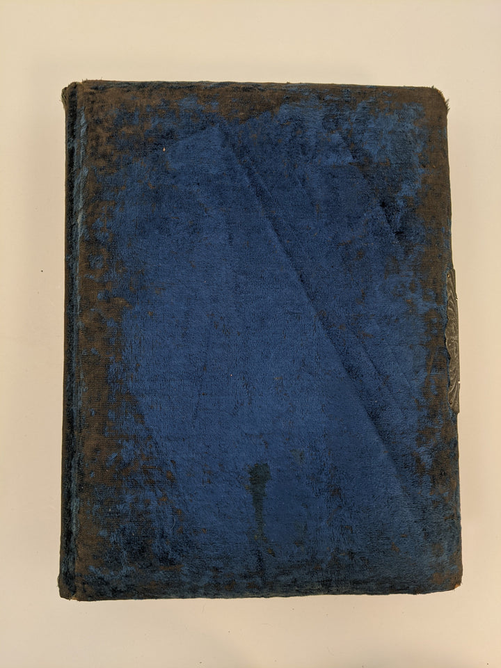Blue Victorian Photo Album with Photos