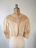 Edwardian Ecru Silk Lace Blouse