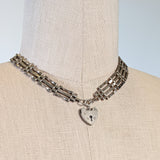 Victorian Revival Sterling Silver Gate Necklace