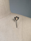Art Nouveau Sterling Silver Stick Pin