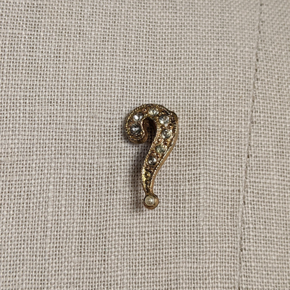 Vintage Question Mark Pin