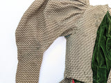 1890s Green + Brown Bodice