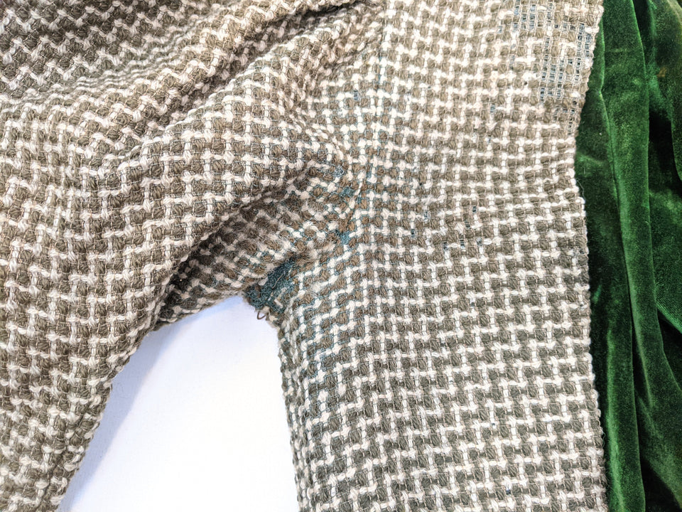 1890s Green + Brown Bodice